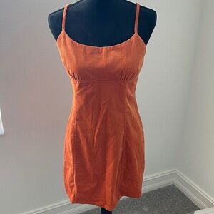Wild Fable Vibrant Rusty Orange Mini Dress